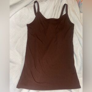 No Boundaries Chocolate Brown Ribbed Cami Tank